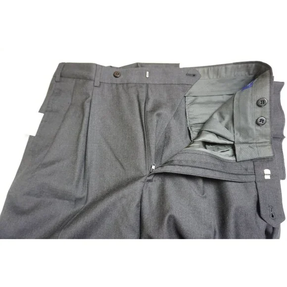 Incotex Charcoal Gray 100% Wool Dress Pants Sz 50 NEW